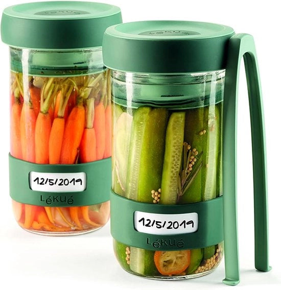Set di preparazione per auguri con contenitore in acciaio inossidabile da 700 ml, verde, singolo