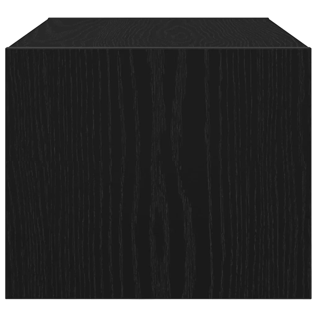 Set di 2 mobili porta TV a parete dal design contemporaneo e salvaspazio 60 x 31 x 25 cm in legno composito nero 02_0051674