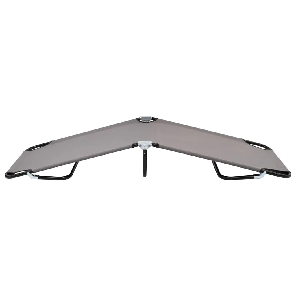 Letto pieghevole da campeggio mobile da esterno 190 cm pieghevole grigio acciaio 02_0012876