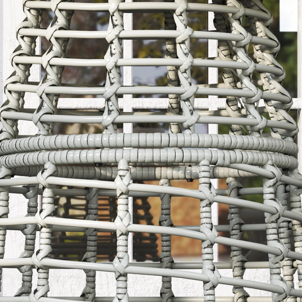 Tavolino da Giardino Rotondo ¨C Xylo ¨C Effetto Rattan Grigio ?45x50cm