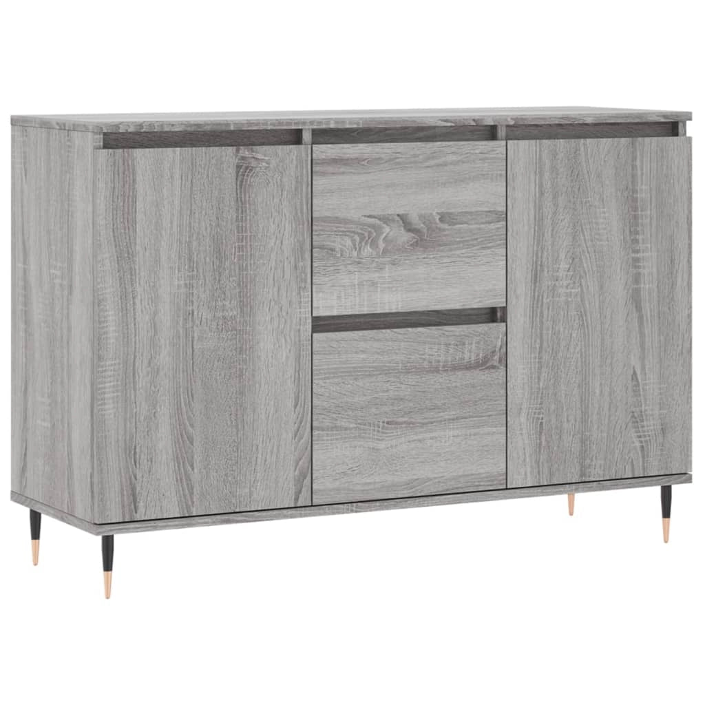 Buffet credenza cassettiera armadio mobile contenitore organizer cucina soggiorno salotto Sonoma 104 x 35 x 70 cm legno ingegnerizzato grigio 02_0036281