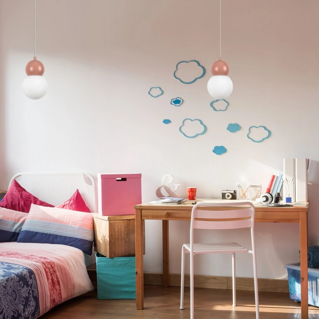Lampada a sospensione minimal rosa Gellia Rabalux G9