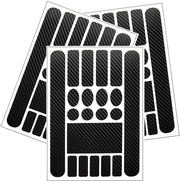Protezione del telaio per bicicletta - Sticker in carbonio - Film protettivo - Nero - Sticker per telaio - Prevenire danni da graffi - Adatto per biciclette da mountain bike - Modello M