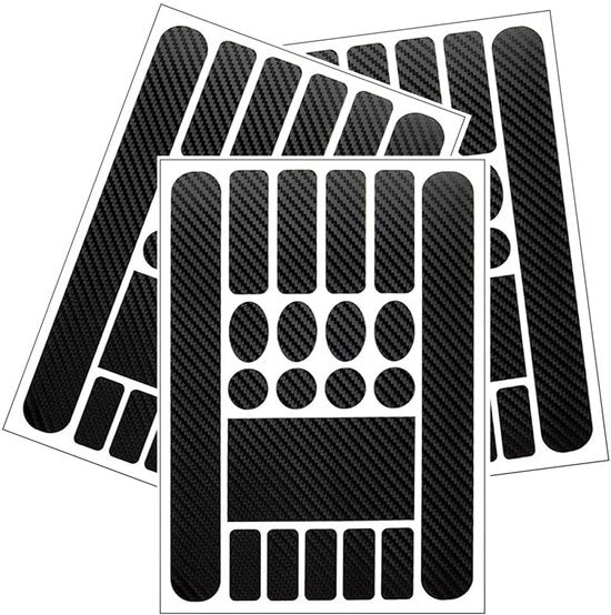 Protezione del telaio per bicicletta - Sticker in carbonio - Film protettivo - Nero - Sticker per telaio - Prevenire danni da graffi - Adatto per biciclette da mountain bike - Modello M