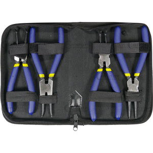 SET 4pz PINZE ANELLI ELASTICI SEEGER DRITTE ANGOLO INTERNI ESTERNI 175mm CONDOR