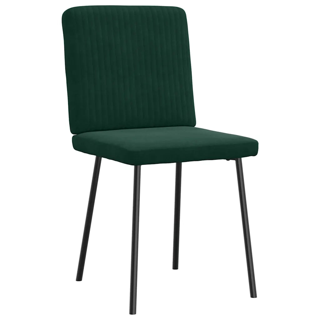 Sedie da Pranzo 2 pz Verde Scuro in Velluto 4101188