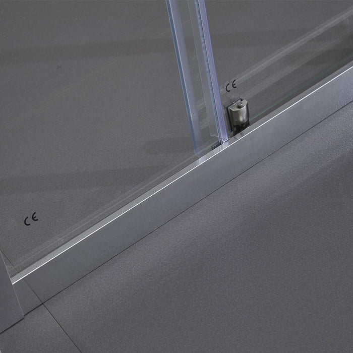 Porta Parete Doccia 190 cm 2 Ante Scorrevoli in Cristallo Trasparente 6mm H195 Bonussi Giuly