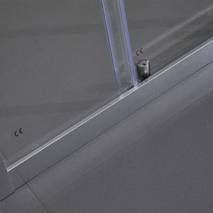 Porta Parete Doccia 140 cm 2 Ante Scorrevoli in Cristallo Trasparente 6mm H195 Bonussi Giuly