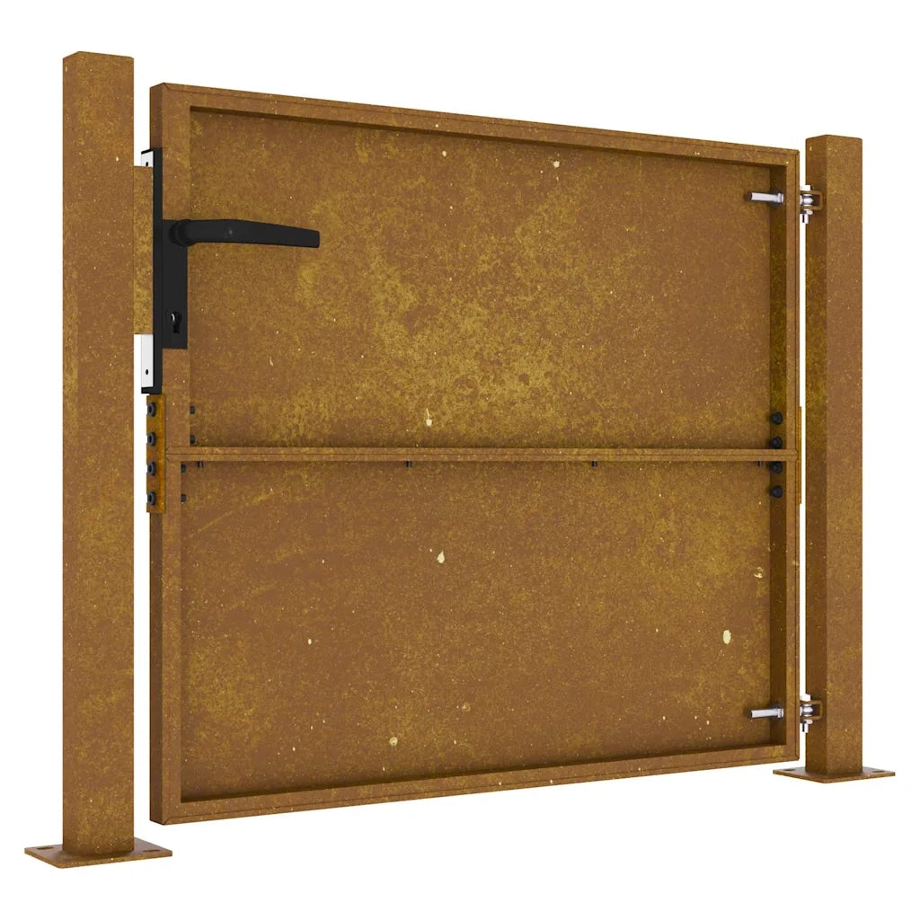 Cancello da giardino 100x100 cm in acciaio Corten 153263