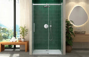 Box doccia 110 cm porta scorrevole SENZA TELAIO H200 cm cristallo 8mm MILLY profilo cromato