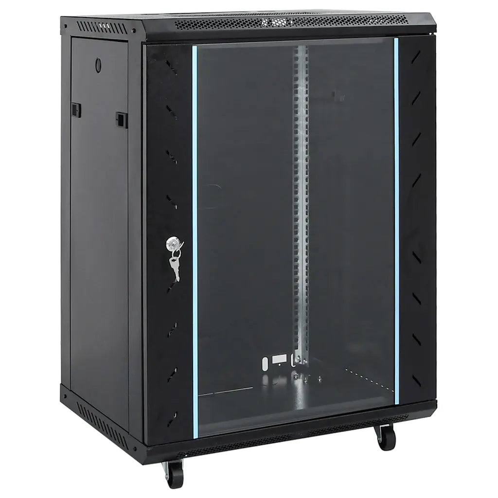 Armadietto di Rete 15U con Ruote Girevole 19" IP20 60x45x86 cm