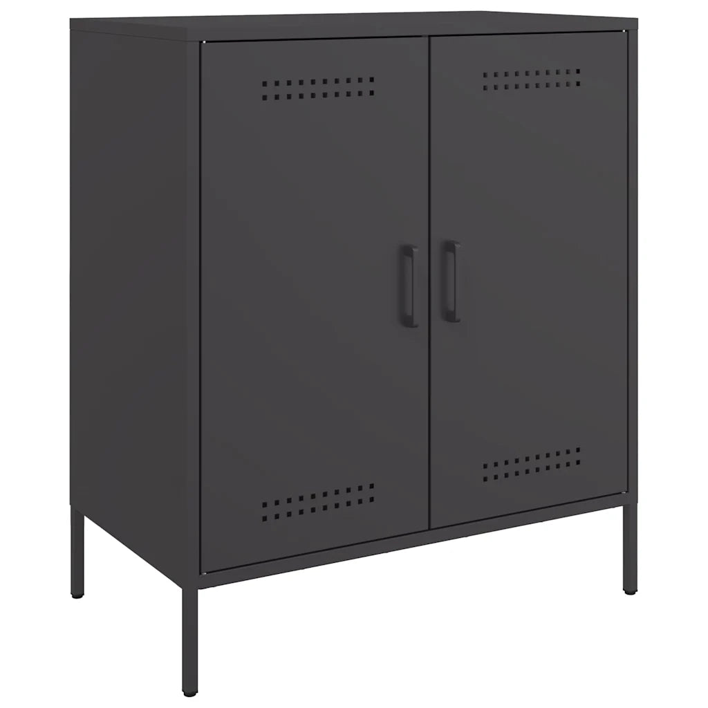 Credenza Nera 68x39x79 cm in Acciaio 842976