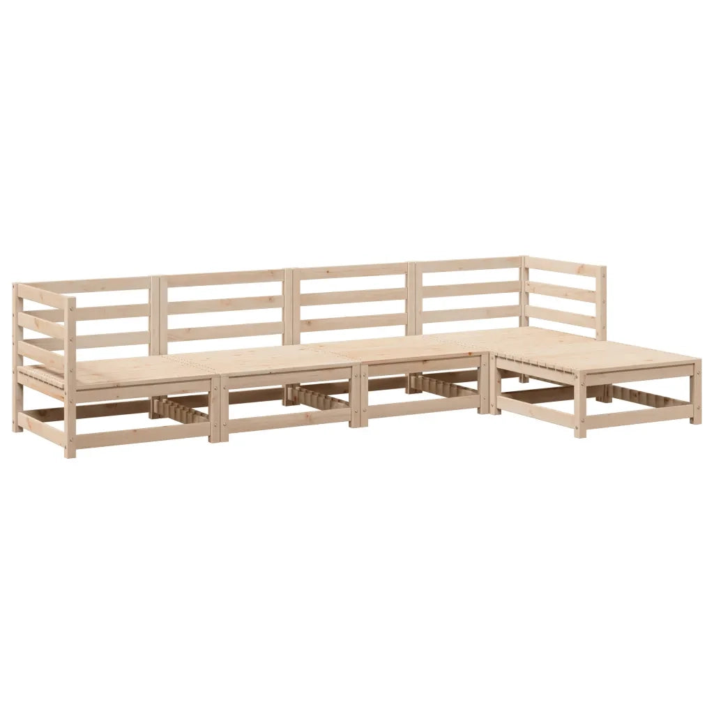 Set Divani da Giardino 5 pz in Legno Massello di Pino 3299384
