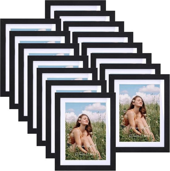 Set di supporti per foto in MDF - 15 pezzi - adatti per 13x18 cm e 15x20 cm