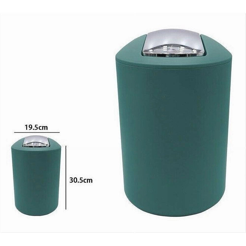 Trade Shop - Pattumiera Cestino Secchio Rifiuti Gettacarte Accessori Arredo Bagno Verde 69989 -