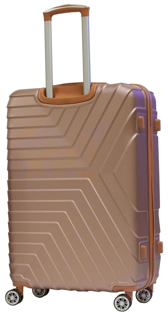 Set 3 Valigie Trolley Rigide in ABS 4 Ruote TSA Ravizzoni Calipso Golden Rose