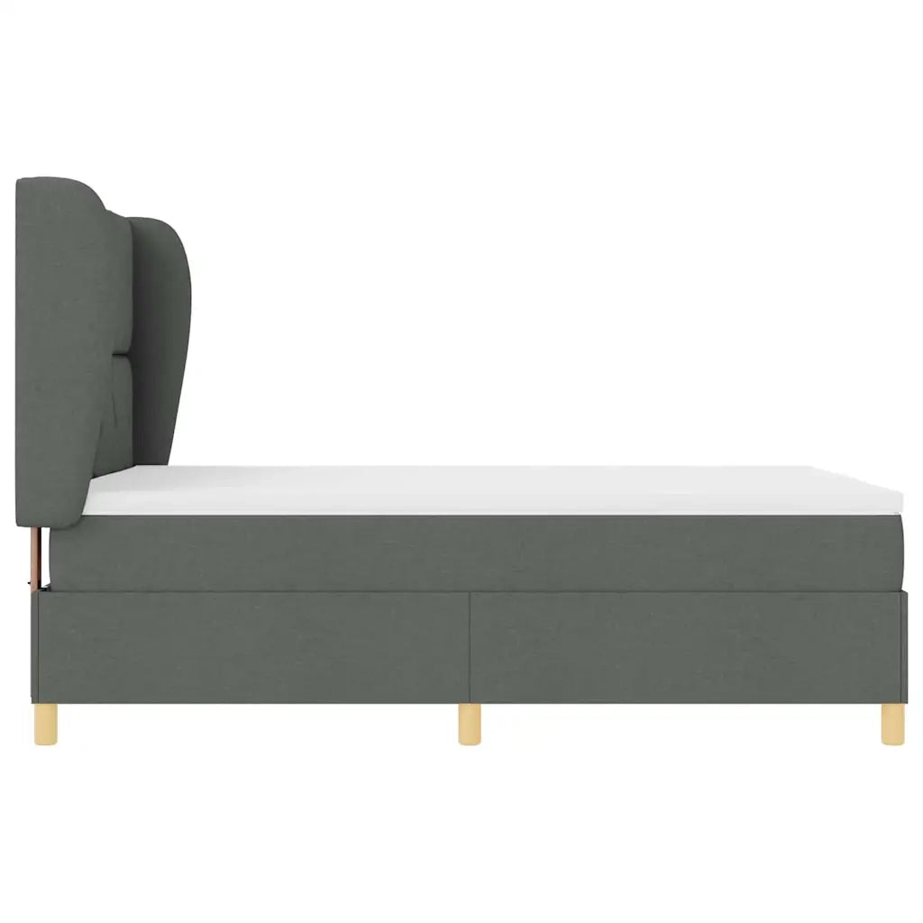 Letto a molle con materasso Grigio scuro 200 x 160 cm Tessuto 3340824