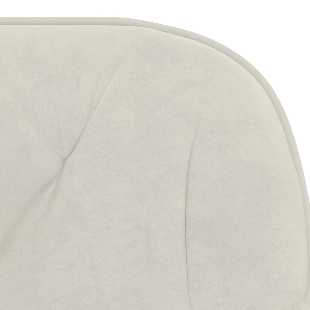 Sedia da Ufficio Girevole Crema in Velluto 344876