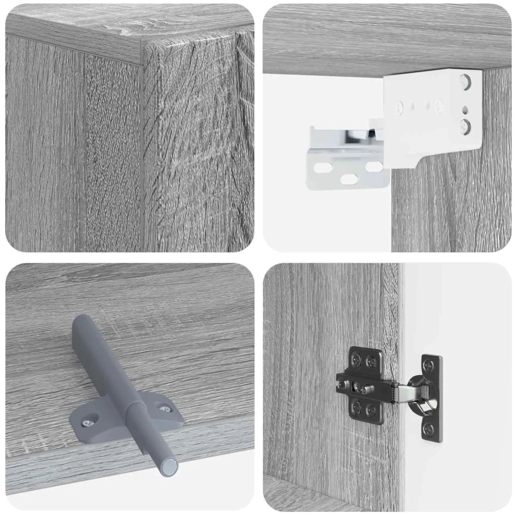 Armadio da bagno a muro DELFT Sonoma grigio 30 x 31 x 59 cm 897031