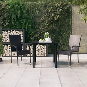 Set Mobili da Pranzo per Giardino 3 pz Nero 3099377