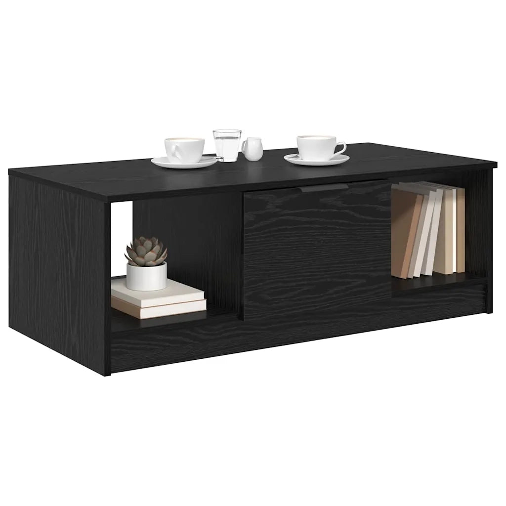 Tavolino da salotto con cassetto Rovere Nero 102 x 50 x 36cm 880521