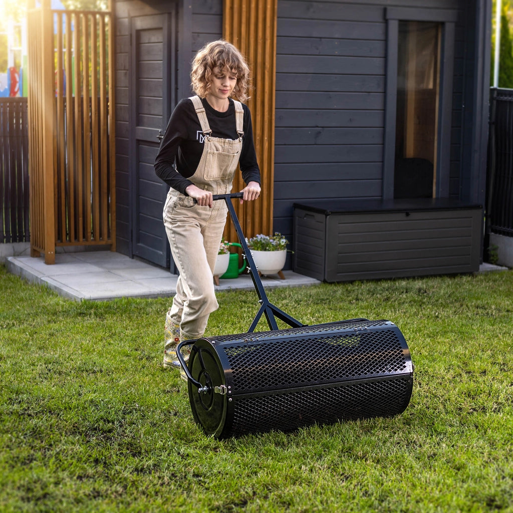 KADAX Seminatore da giardino a rete 80 cm 100 L