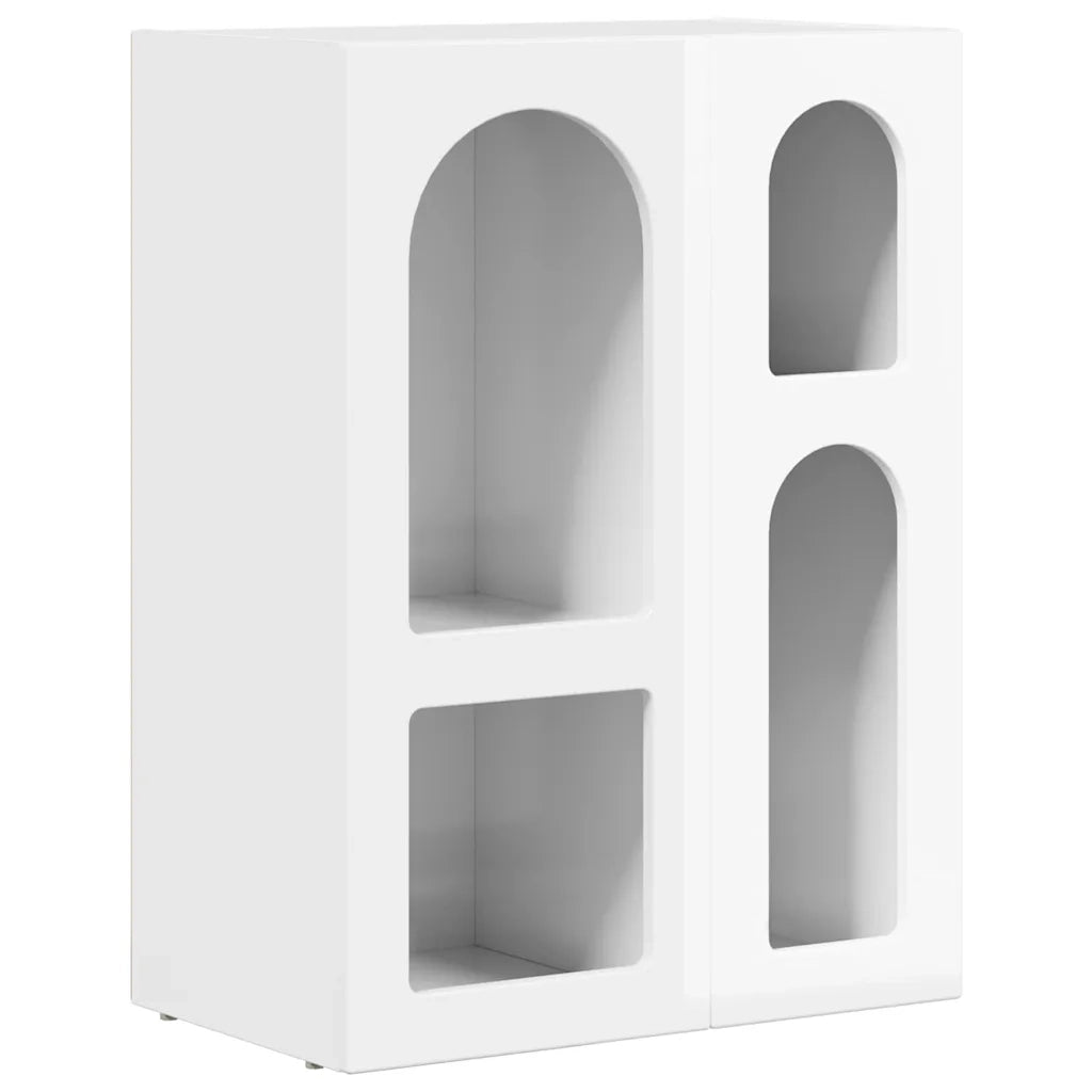 Credenza Bianco Lucido 59 x 35 x 80.5 cm Legno multistrato