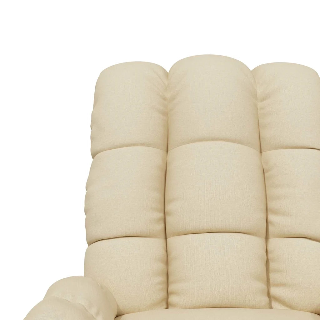 Poltrona Reclinabile in Tessuto Crema