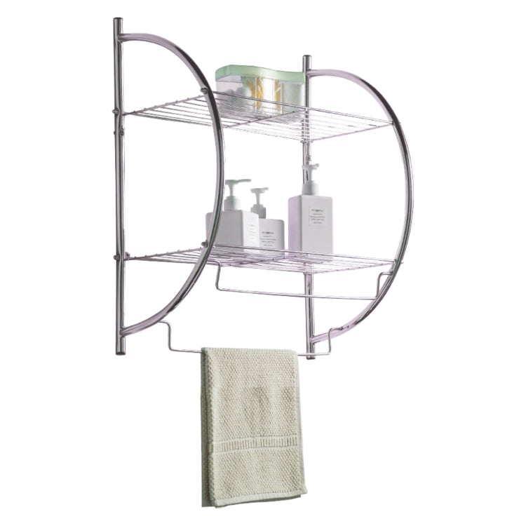 Porta Asciugamani Bagno Mensola da Parete in Acciaio 2Mensole Porta Oggetti Bagno