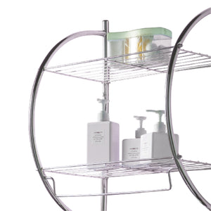 Porta Asciugamani Bagno Mensola da Parete in Acciaio 2Mensole Porta Oggetti Bagno