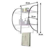 Porta Asciugamani Bagno Mensola da Parete in Acciaio 2Mensole Porta Oggetti Bagno