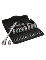 Set di bussole e inserti per avvitare 3/8" WERA 8100 SB 7 Zyklop Metal 3/8" (29 pezzi)