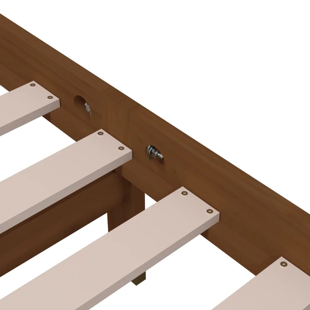 Giroletto senza Materasso-Struttura Letto Ambra Legno Massello Pino 90x200 cm 539826