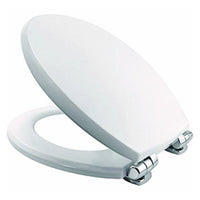 Copri Water Tavoletta WC Universale Legno Mdf Cerniere Cromate Antiruggine