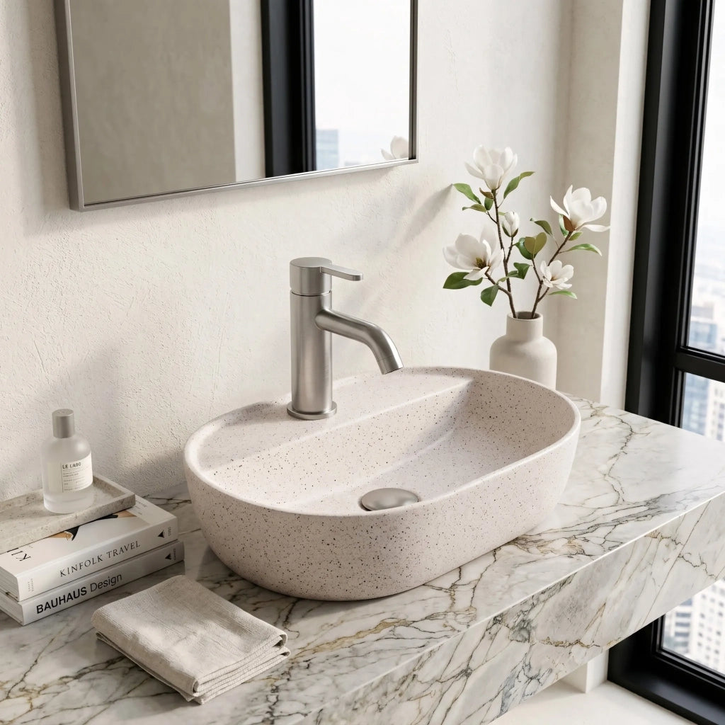 Lavabo Da Appoggio Rea Aura 42 Sandy