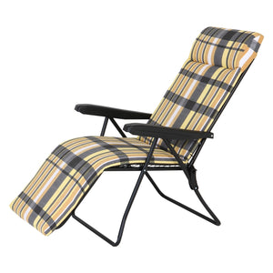 Poltrona Sdraio Automatica Relax Cuscino Anatomico Poggiapiedi 6posizioni Marrone