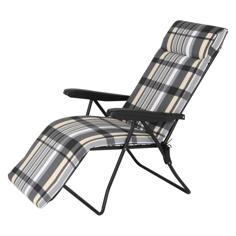 Poltrona Sdraio Automatica Relax Cuscino Anatomico Poggiapiedi 6posizioni Grigio