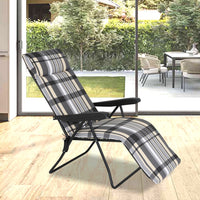 Poltrona Sdraio Automatica Relax Cuscino Anatomico Poggiapiedi 6posizioni Grigio