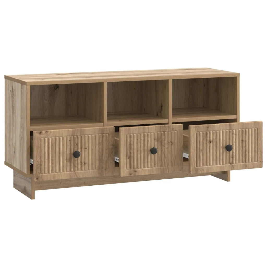 Mobile TV con cassetto Rovere Artigianale 102 x 34,5 x 50 cm