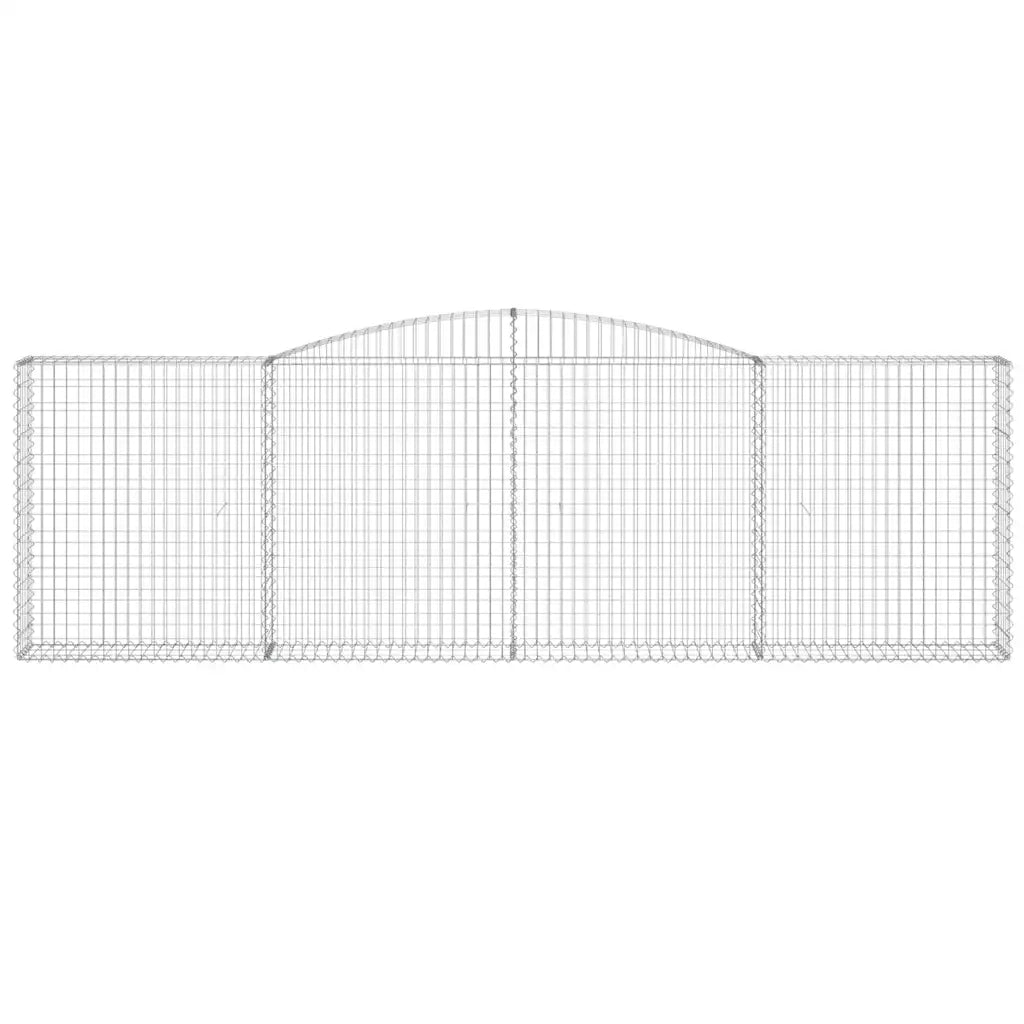 Cesti Gabbioni ad Arco 9 pz 400x30x120/140 cm Ferro Zincato 3146886