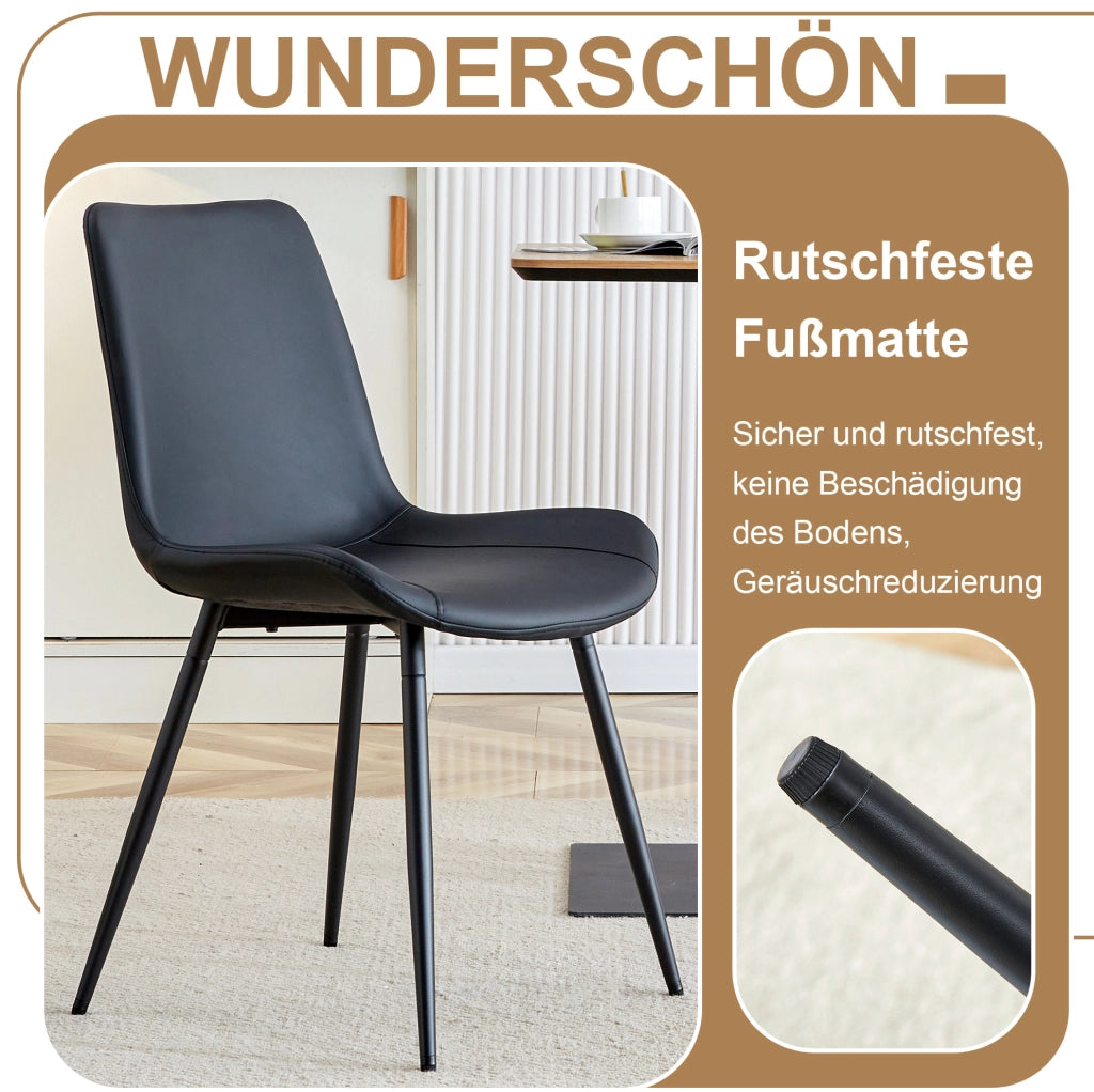 Set tavolo rotondo Ø100 cm con sedie, marrone e nero