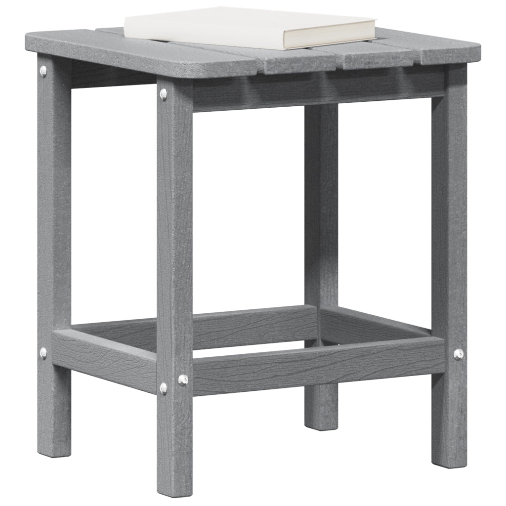 Tavolo Laterale Adirondack Grigio chiaro 38x38x45 cm HDPE