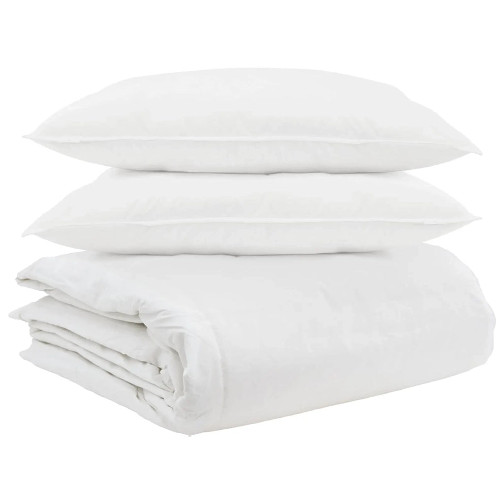 Set di Piumoni con cuscino 3 pcs Bianco Piuma d'anatra 3376982