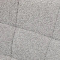 Poltrona a Dondolo Imbottita in Legno e Acciaio con Rivestimento Bouclé, 71x98x101 cm, Grigio