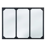 IDMarket - Specchio in vetro a 3 strisce di design industriale 80x60 cm