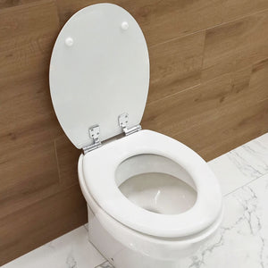 Kit 2 Copri Water Universli in Legno MDF Laccato Lucido Cerniere in Accaiio