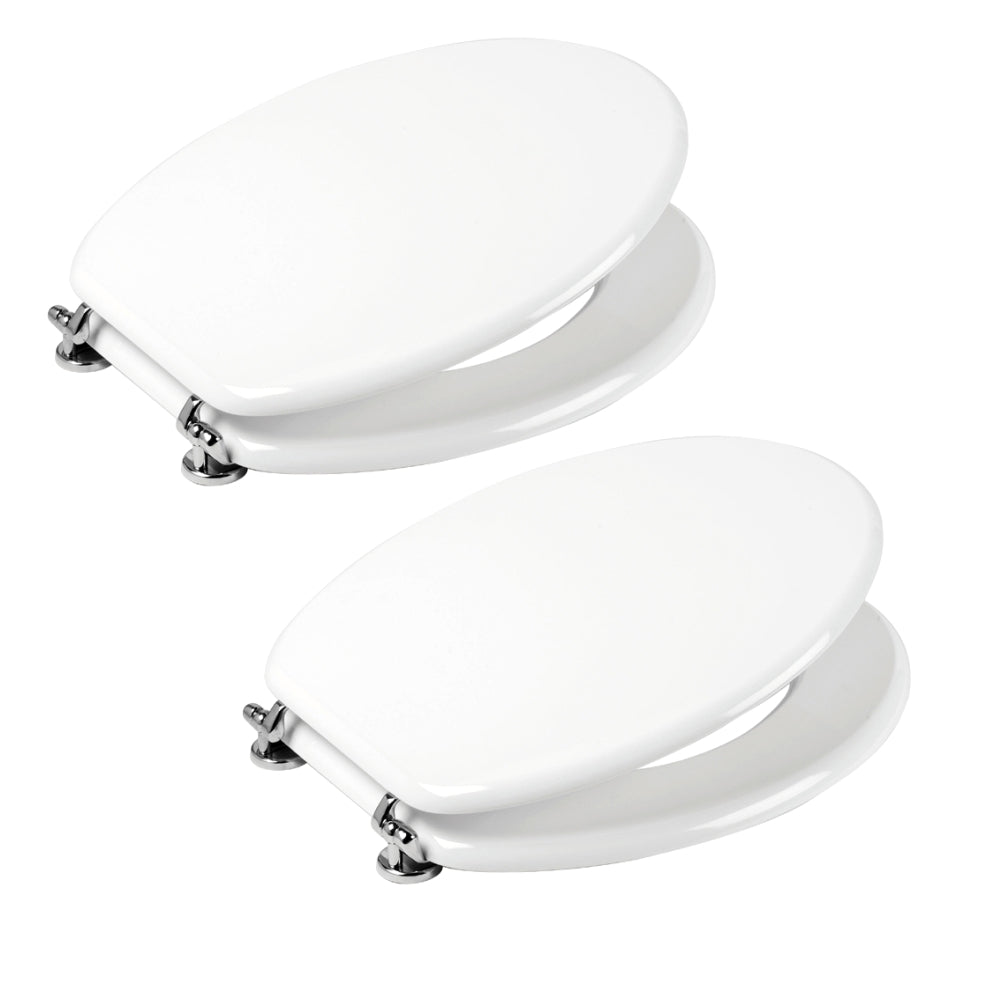 Kit 2 Copri Water Universli in Legno MDF Laccato Lucido Cerniere in Accaiio