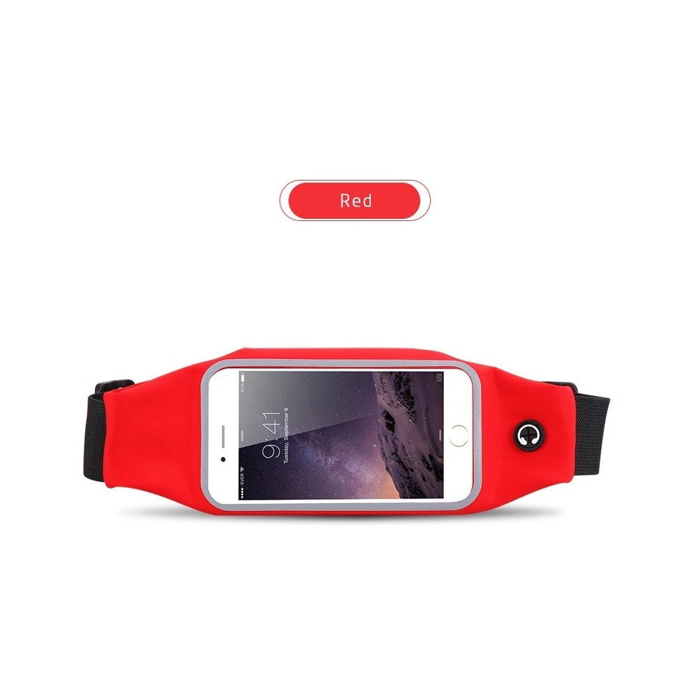 Trade Shop - Cintura Con Tasche Zip Sport Belt Marsupio Porta Smartphone Cellulari 4,7" -