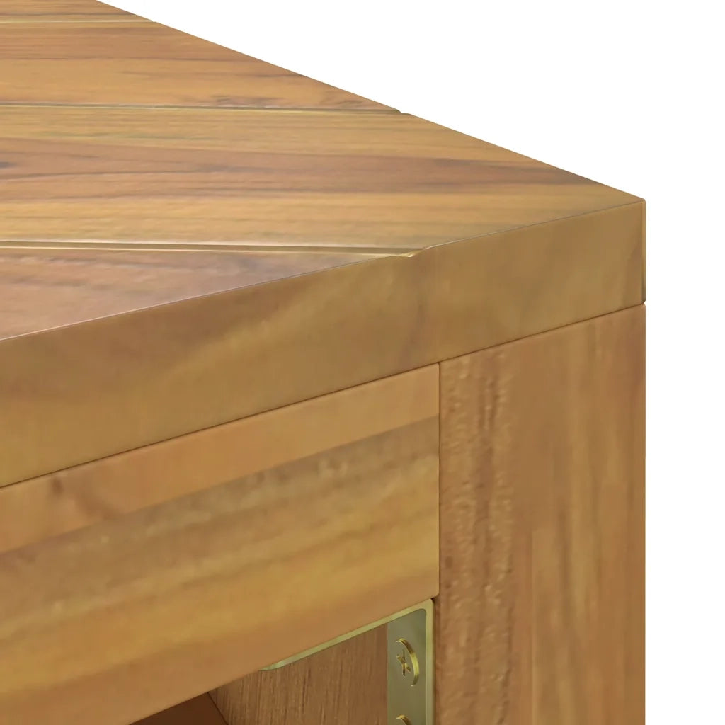 Tavolino da Salotto-Tavolino da soggiorno-Tavolo 110x60x38 cm in Legno Massello di Teak