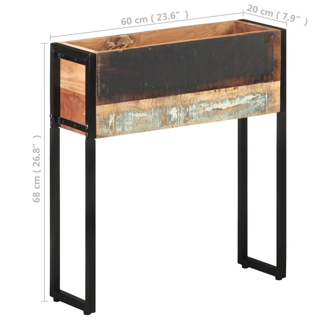 Fioriera 60x20x68 cm in Legno Massello di Recupero 321943